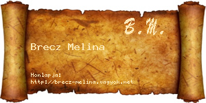 Brecz Melina névjegykártya